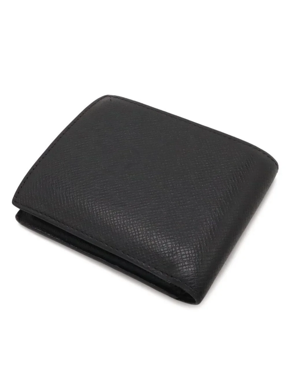 Louis Vuitton Taiga Portefeuille Marco NM Bifold Wallet Leather Noir Black